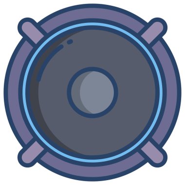 Hoparlör web simgesi, vektör illüstrasyonu 