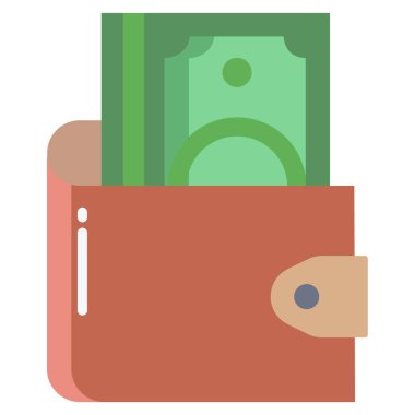 Cüzdan. Web simgesi basit tasarım