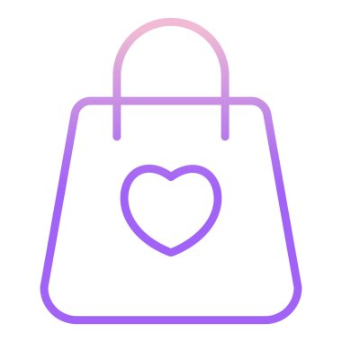 Basit vektör simgesi, torba illüstrasyonu