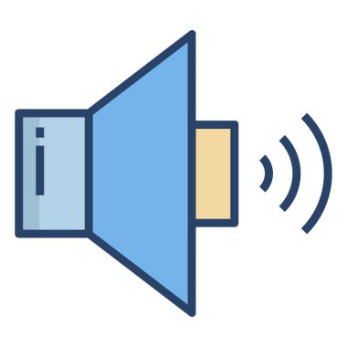 Beyaz arkaplanda ses düzeyi simgesi