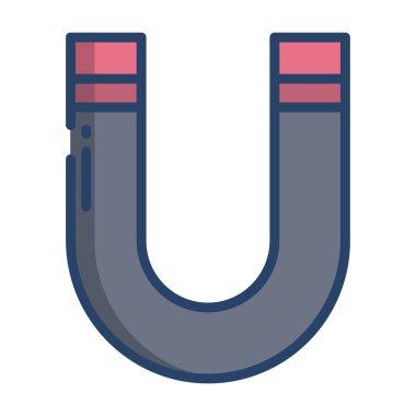 Mıknatıs ve manyetizmanın basit vektör simgesi