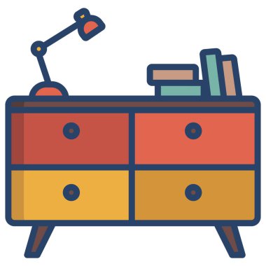 Mobilya. Web simgesi basit illüstrasyon