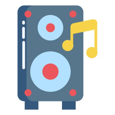 Hoparlör web simgesi, vektör illüstrasyonu 