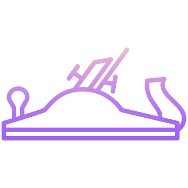 Mor ve beyaz çizgi simgesinin vektör çizimi