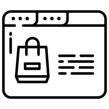 Alışveriş çantası. Basit resimleme