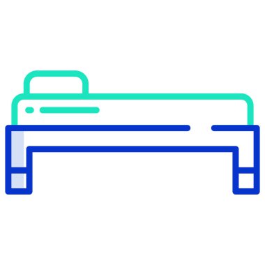 Yatak simgesinin vektör illüstrasyonu