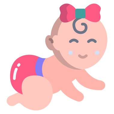 Basit vektör simgesi, Bebek Sürüngeninin çizimi