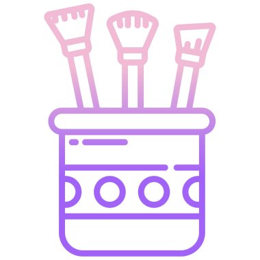 Tıraş fırçası. Basit illüstrasyon