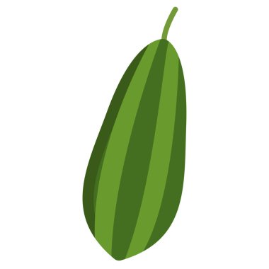 Avokado ikonu. Web için yeşil biber vektör illüstrasyonunun izometriği