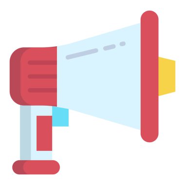 megafon web simgesi, vektör çizim 