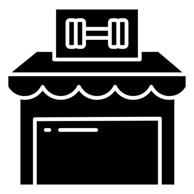 Dükkan. Web simgesi basit illüstrasyon