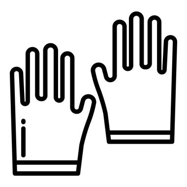 Eldiven. Web simgesi basit illüstrasyon 