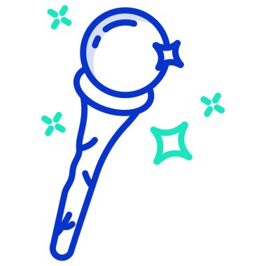 Sihirli değnek. Basit resimleme 