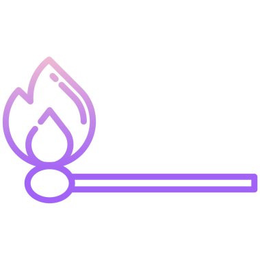 Kamp ateşi. Web simgesi basit illüstrasyon