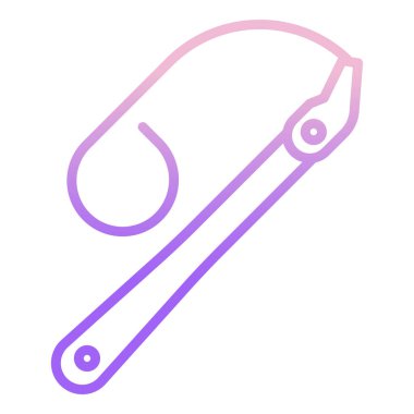 Basit vektör simgesi, kayış anahtarı çizimi