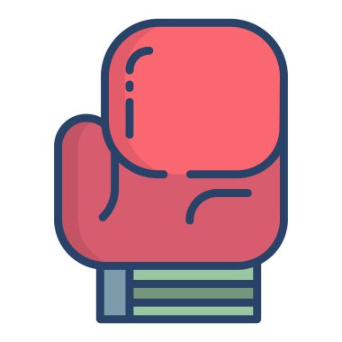 Boks glov simgesi vektörü. izole edilmiş sınır sembolü çizimi