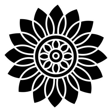 soyut çiçek süsleme, vektör çizim 