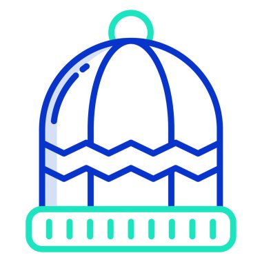 Beanie web simgesi, vektör illüstrasyonu