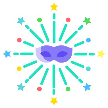 parti kutlaması havai fişek ikonu vektör illüstrasyon tasarımı