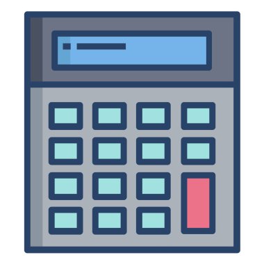 Hesap makinesi. Web simgesi basit illüstrasyon