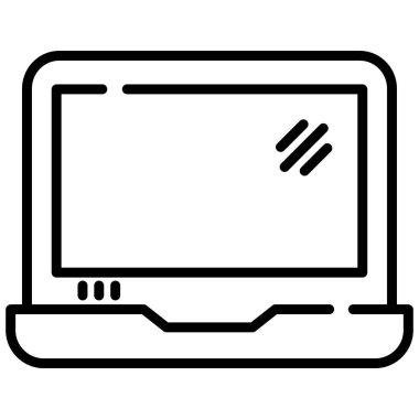 dizüstü bilgisayar simgesi, vektör illüstrasyonu