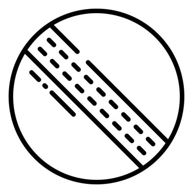 Basit vektör simgesi, kriket topunun çizimi