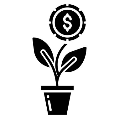 Bitki yetiştiriyorum. Basit illüstrasyon