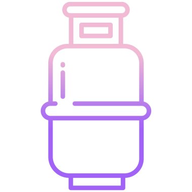 Gaz şişesinin basit vektör simgesi