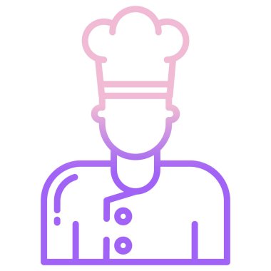 Şef. Web simgesi basit illüstrasyon