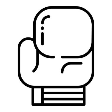 Boks eldiveni ikonu. izole kontur sembolü