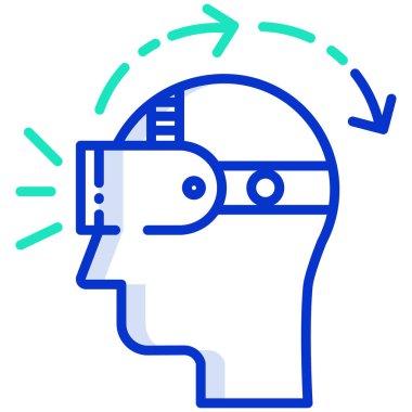 VR web simgesi basit vektör illüstrasyonu