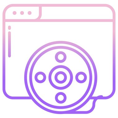 Web simgesi basit vektör illüstrasyonu