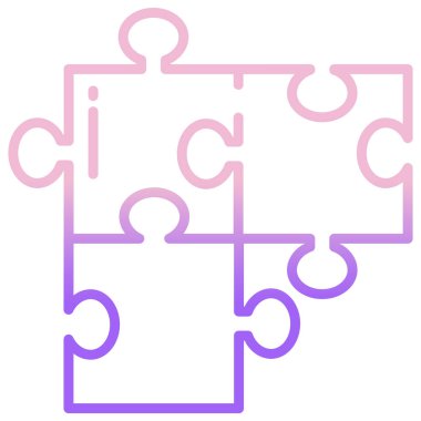 Yapboz ve yapboz parçaları. vektör illüstrasyonu