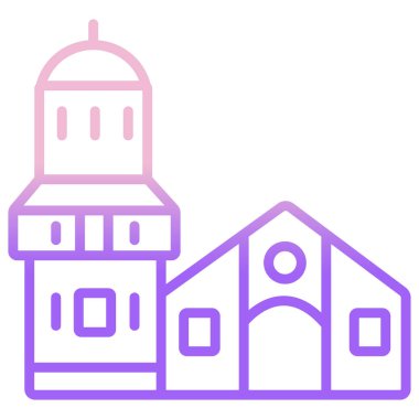 Kiliseye. Web simgesi basit illüstrasyon