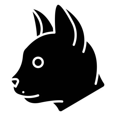 Kedi. Web simgesi basit illüstrasyon