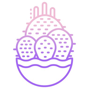 Kaktüs. Web simgesi basit illüstrasyon