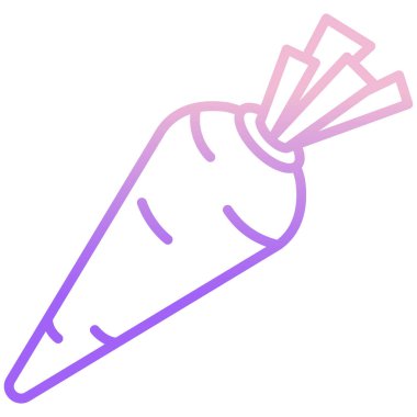 Havuç. Web simgesi basit illüstrasyon