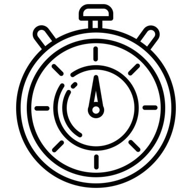 Kronometre Web simgesi basit illüstrasyon