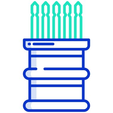 Bir mum simgesinin vektör illüstrasyonu