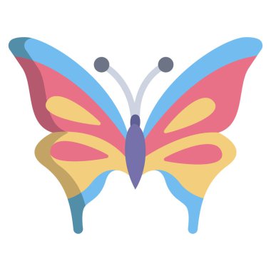 Kelebek. Web simgesi basit illüstrasyon