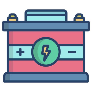 Pil. Web simgesi basit illüstrasyon