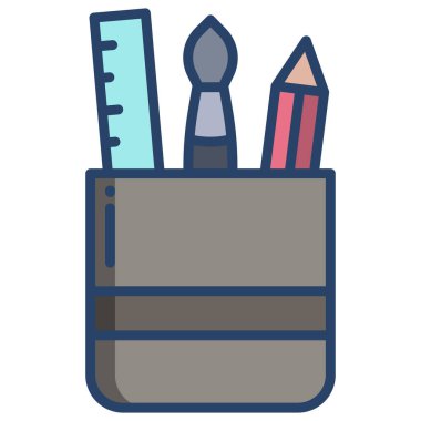 Kalem. Web simgesi basit illüstrasyon