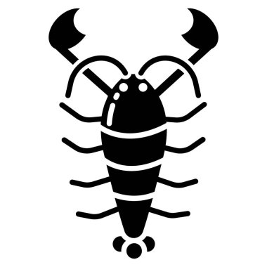 Yengeç simgesi vektör illüstrasyonu 