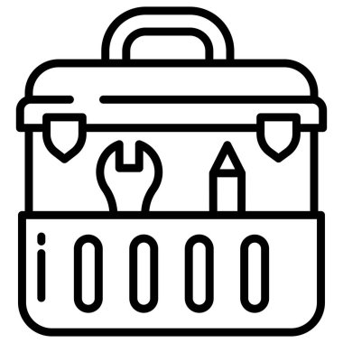 Araç kutusu basit simge, vektör illüstrasyonu