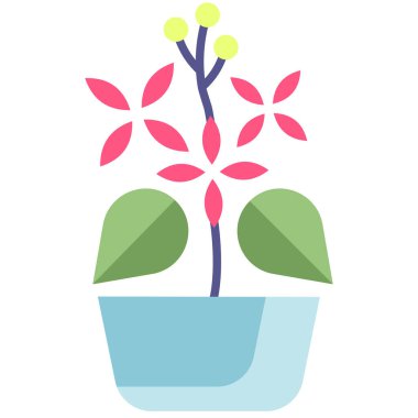 Güzel bir karikatür çiçeğinin vektör çizimi