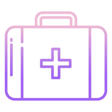 Basit vektör simgesi, yardım kutusunun illüstrasyonu