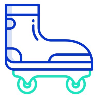 Paten kayıyoruz. Basit illüstrasyon