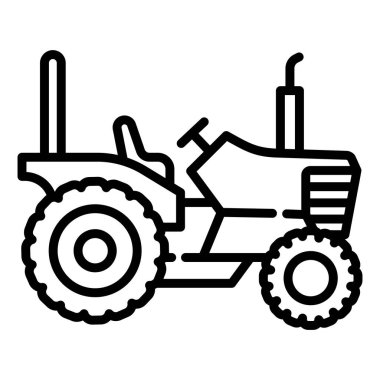 Traktör web simgesi, vektör çizim 