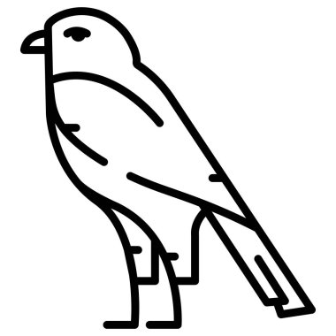 Basit vektör simgesi, kartal kuşunun çizimi