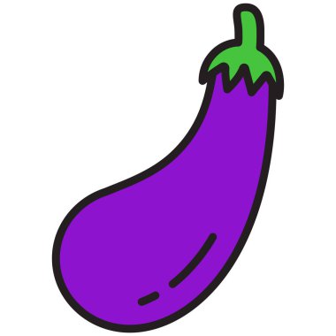 Patlıcan. Web simgesi basit illüstrasyon